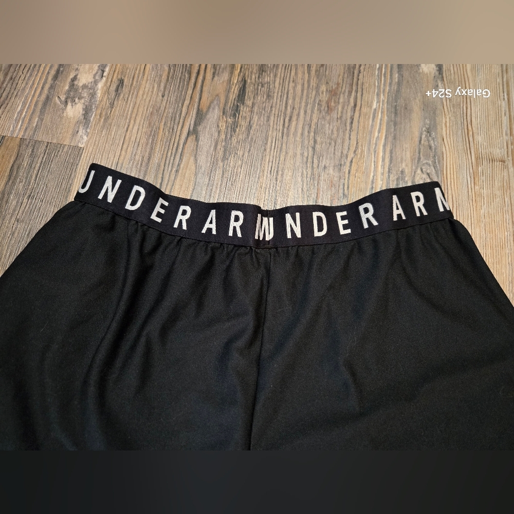 Under Armour Black Athletic Shorts with White Logo - Picture 10 of 10